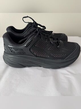 New! HOKA Size 9.5 Men’s U Clifton One9 Black Sneakers Shoes